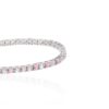Alma Pink White Silver tennis Bracelet Heidi Kjeldsen Jewellery BL4143 white1