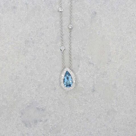 Asta Aquamarine and Diamond Pendant Heidi Kjeldsen jewellers P1696 still