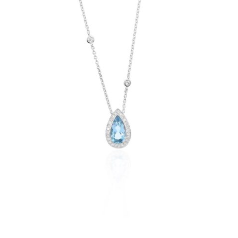 Asta Aquamarine and Diamond Pendant Heidi Kjeldsen jewellers P1696 white