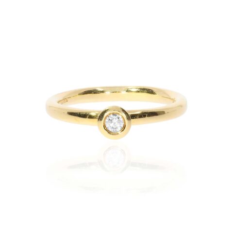 Eliza 18ct Yellow Gold Diamond Ring Heidi Kjeldsen Jewellery R4973 white