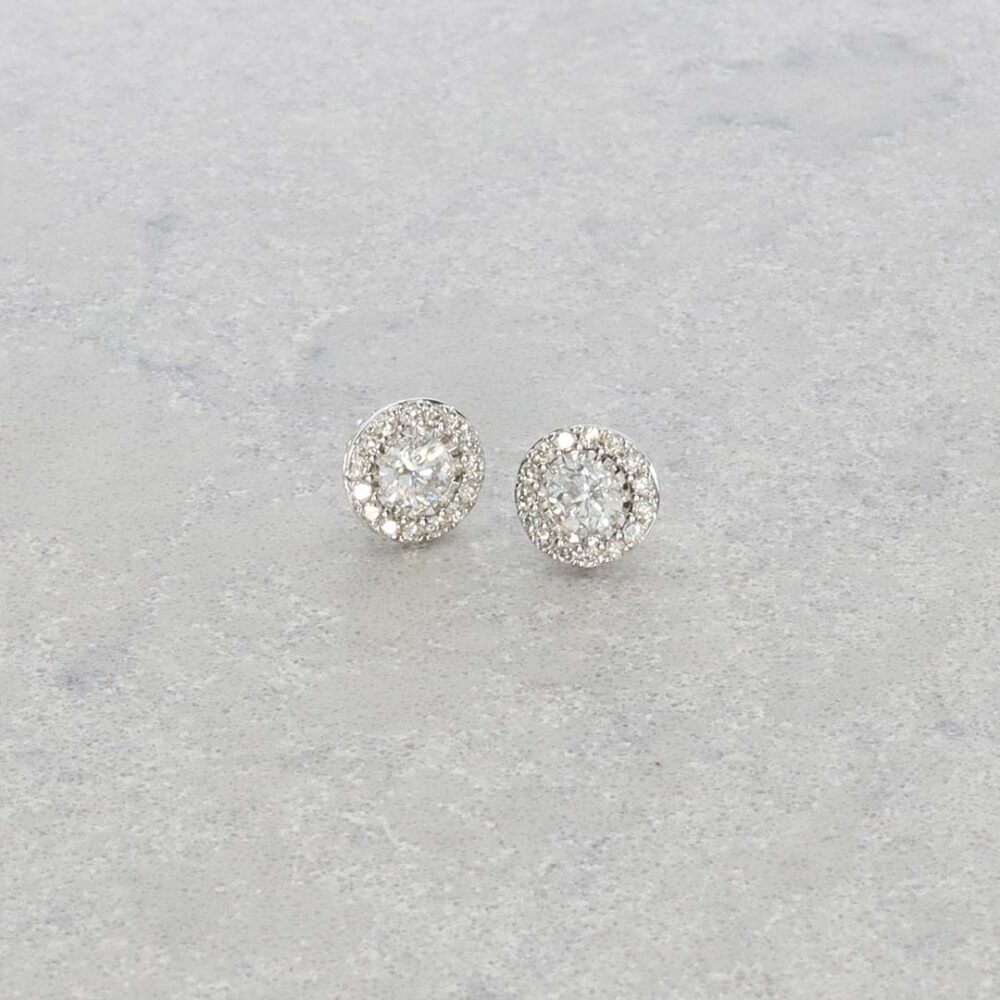 Hanne Diamond and white gold cluster earstuds Heidi Kjeldsen Jewellery ER5038 still