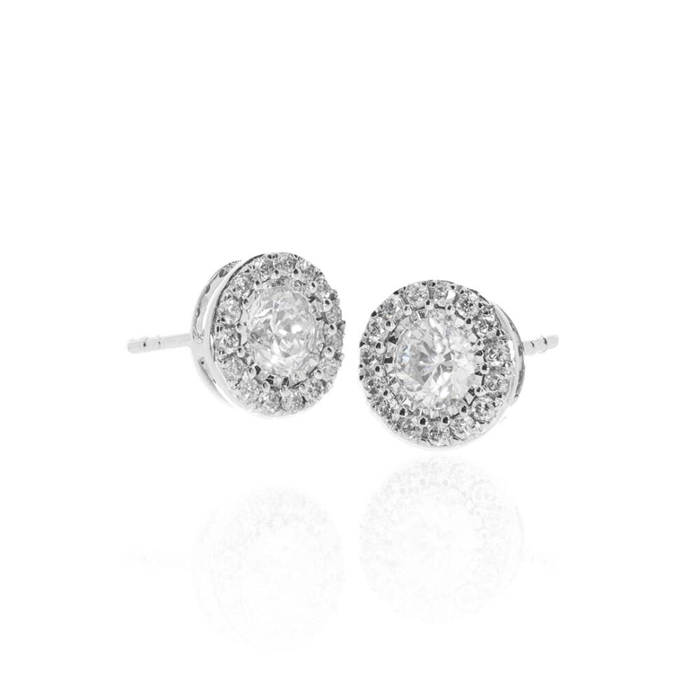 Hanne Diamond and white gold cluster earstuds Heidi Kjeldsen Jewellery ER5038 white1