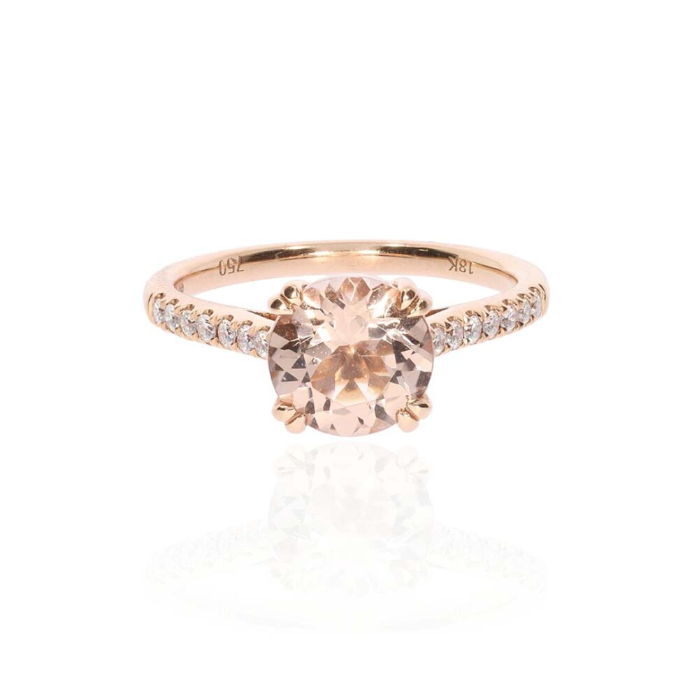 Jesper Morganite Diamond Ring Heidi Kjeldsen Jewellers R4974 white