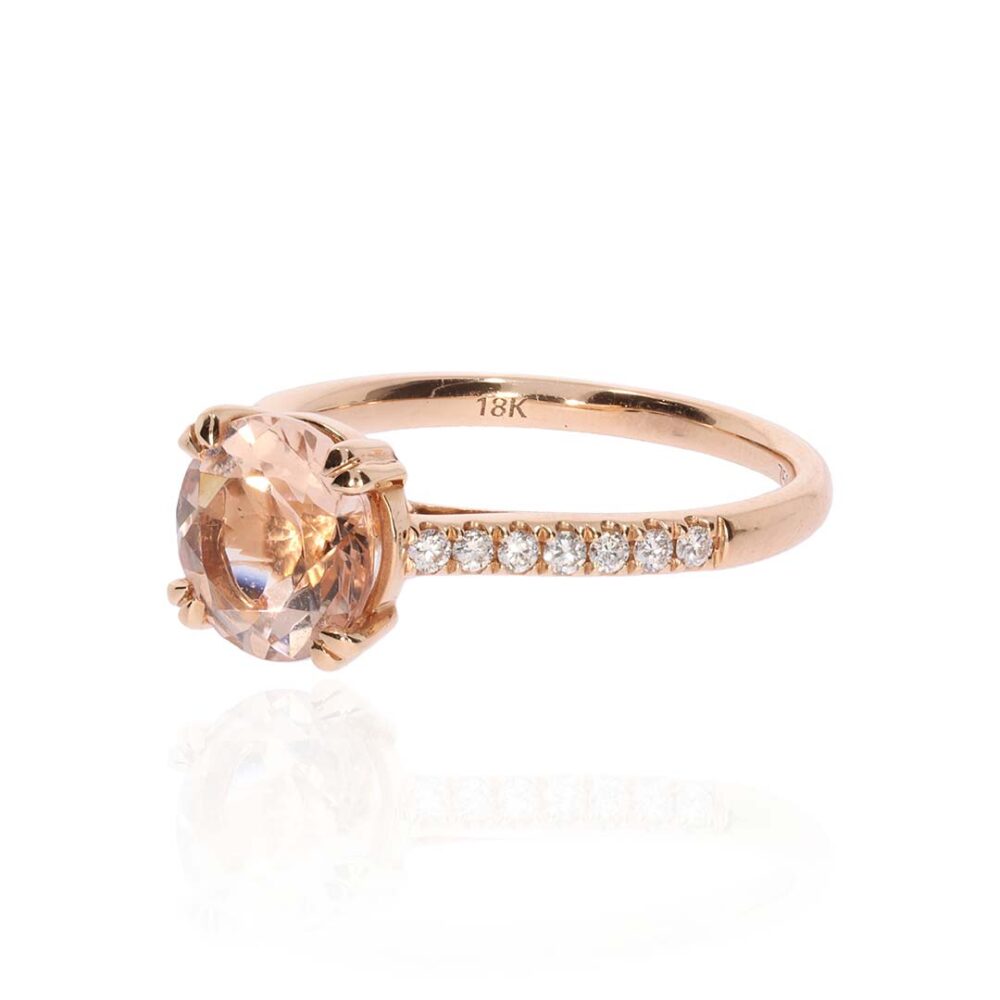 Jesper Morganite Diamond Ring Heidi Kjeldsen Jewellers R4974 white1