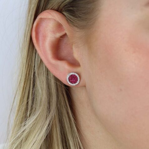 Mathilde Ruby Cluster Earrings Heidi Kjeldsen Jewellers ER5042