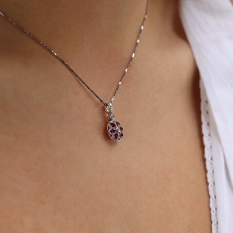 Mathilde Ruby and Pink Tourmaline Pendant Heidi Kjeldsen Jewellers P1693