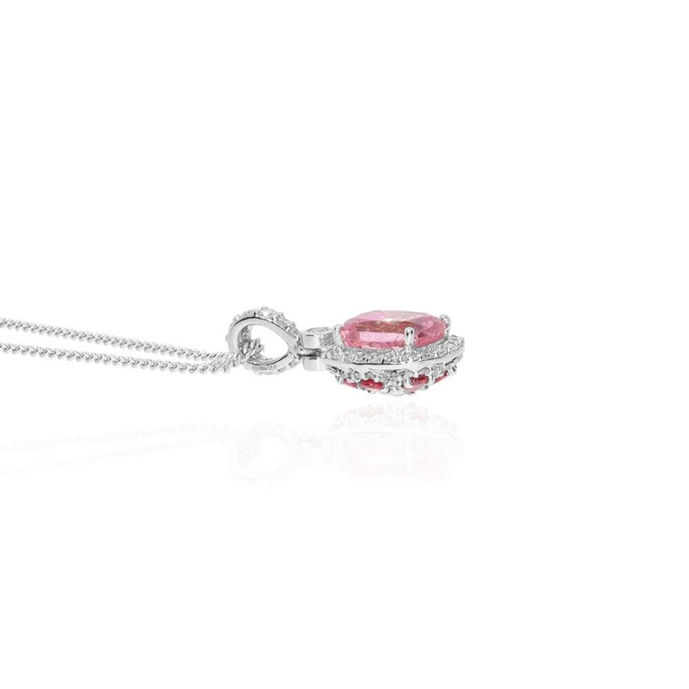 Mathilde Ruby and Pink Tourmaline Pendant Heidi Kjeldsen Jewellery Designer P1693 side