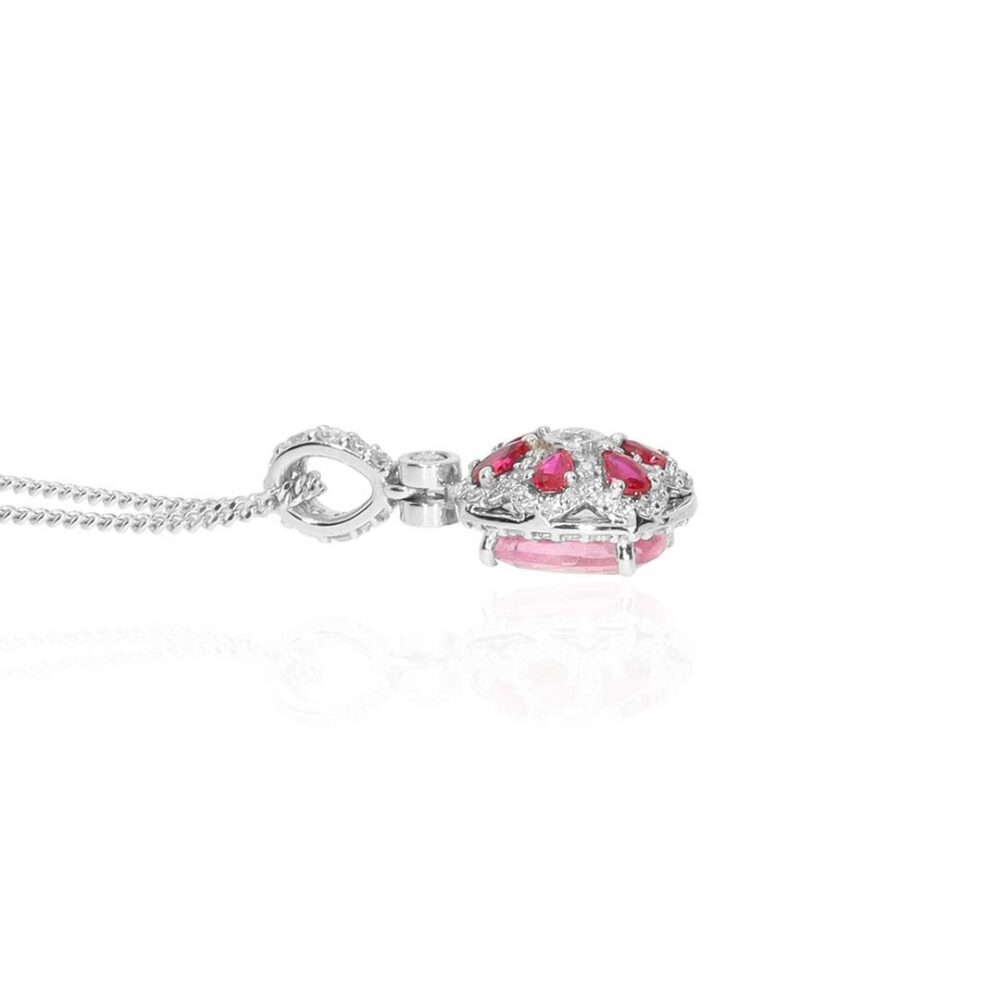 Mathilde Ruby and Pink Tourmaline Pendant Heidi Kjeldsen Jewellery Designer P1693 side1