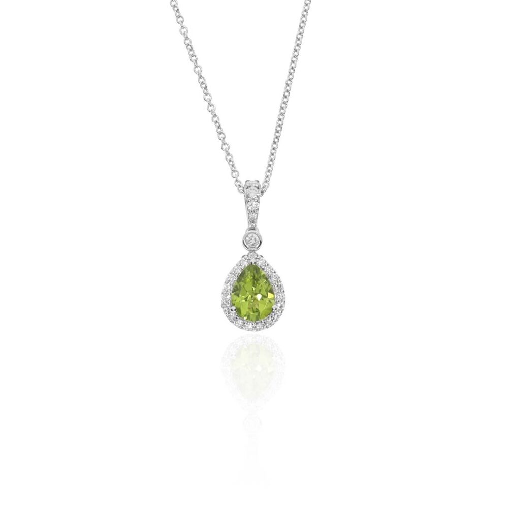 Nanna Peridot Emerald Diamond Pendant Heidi Kjeldsen Jewellery P1694 white