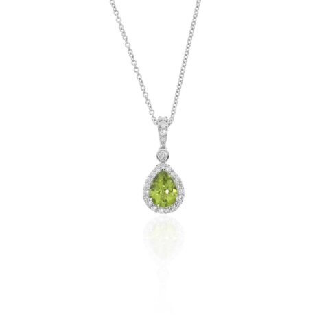 Nanna Peridot Emerald Diamond Pendant Heidi Kjeldsen Jewellery P1694 white