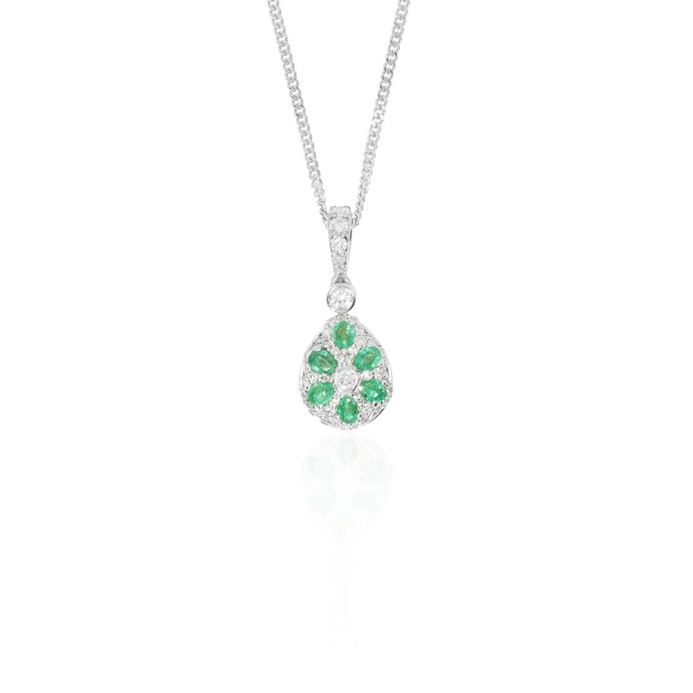 Nanna Peridot Emerald Diamond Pendant Heidi Kjeldsen Jewellery P1694 white1