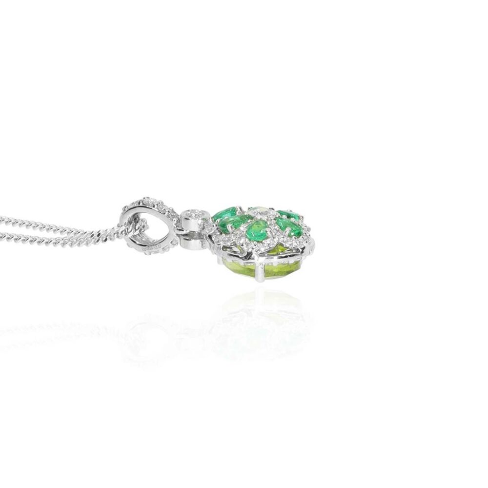 Nanna Peridot Emerald Diamond Pendant Heidi Kjeldsen Jewellery P1694 white3