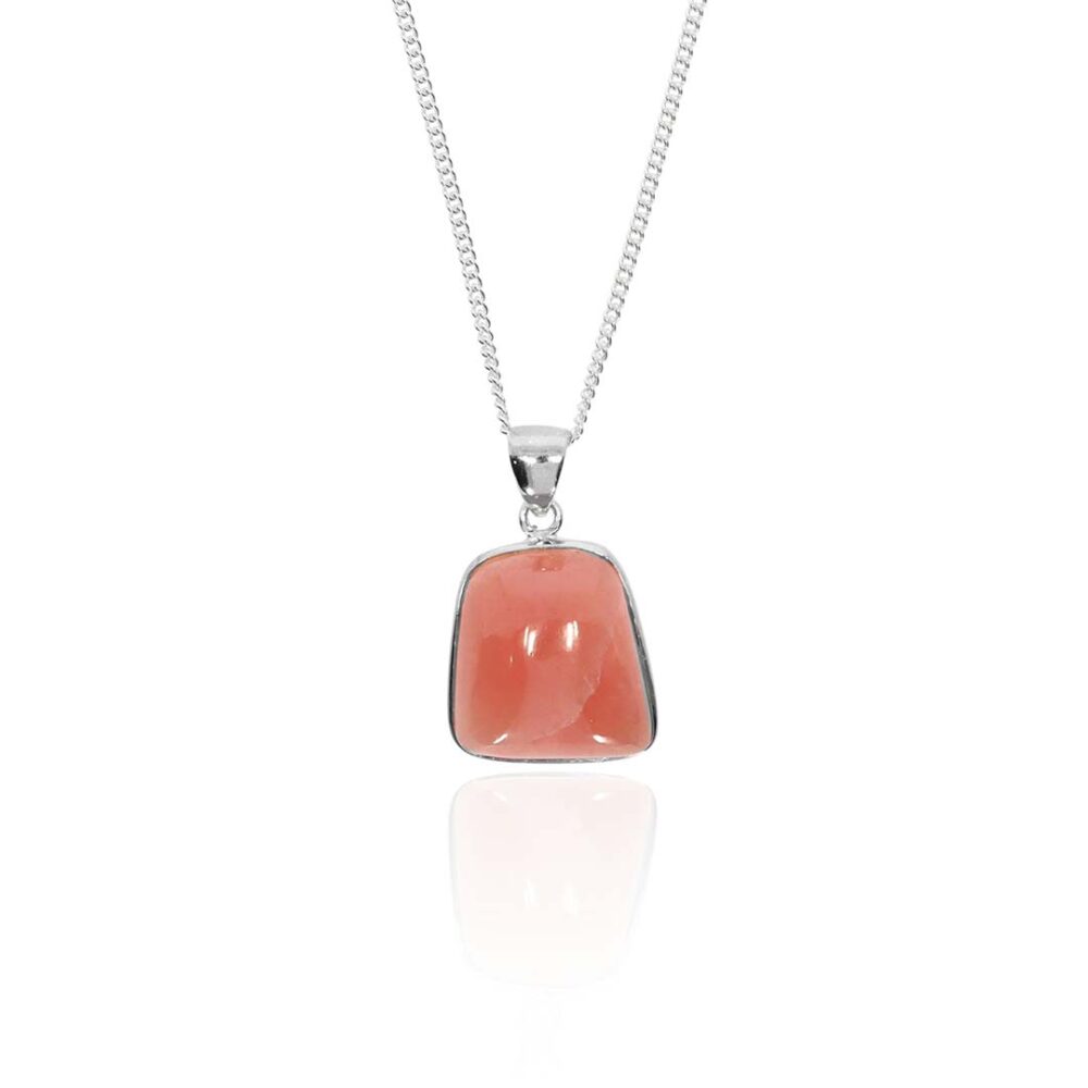 PLP0001 Preloved Rhodochrosite Pendant Heidi Kjeldsen Ltd white