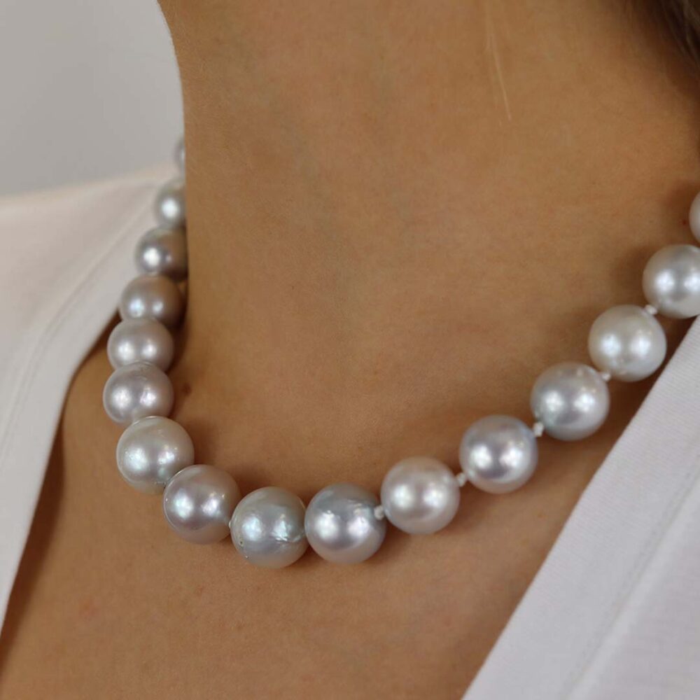 Pre Loved Grey South Sea Pearl Necklace Heidi Kjeldsen Jewellers PLNL002