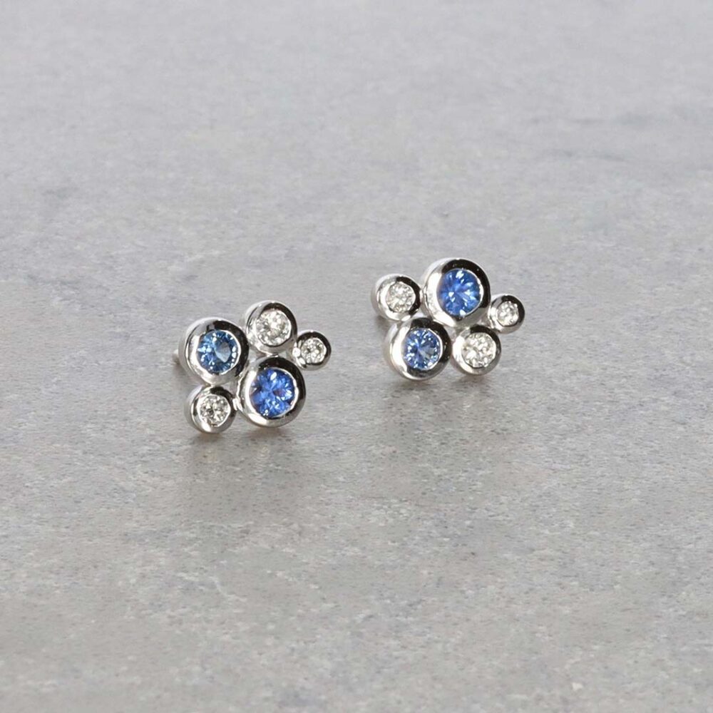 Trine Sapphire Daimond Bubble Earrings Heidi Kjeldsen Jewellery ER5041 still