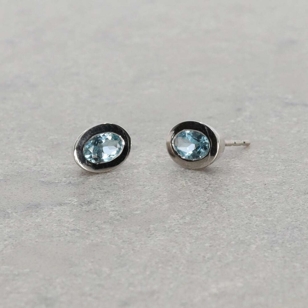 Asta Aquamarine White Gold Earrings ER5061 still