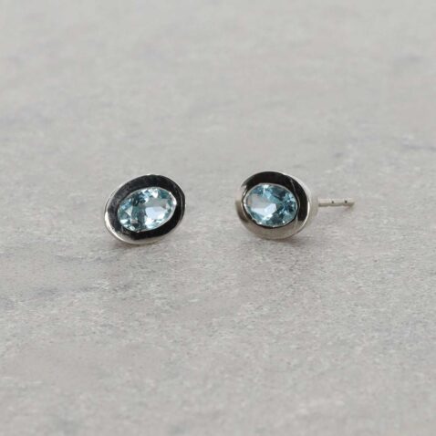 Asta Aquamarine White Gold Earrings ER5061 still