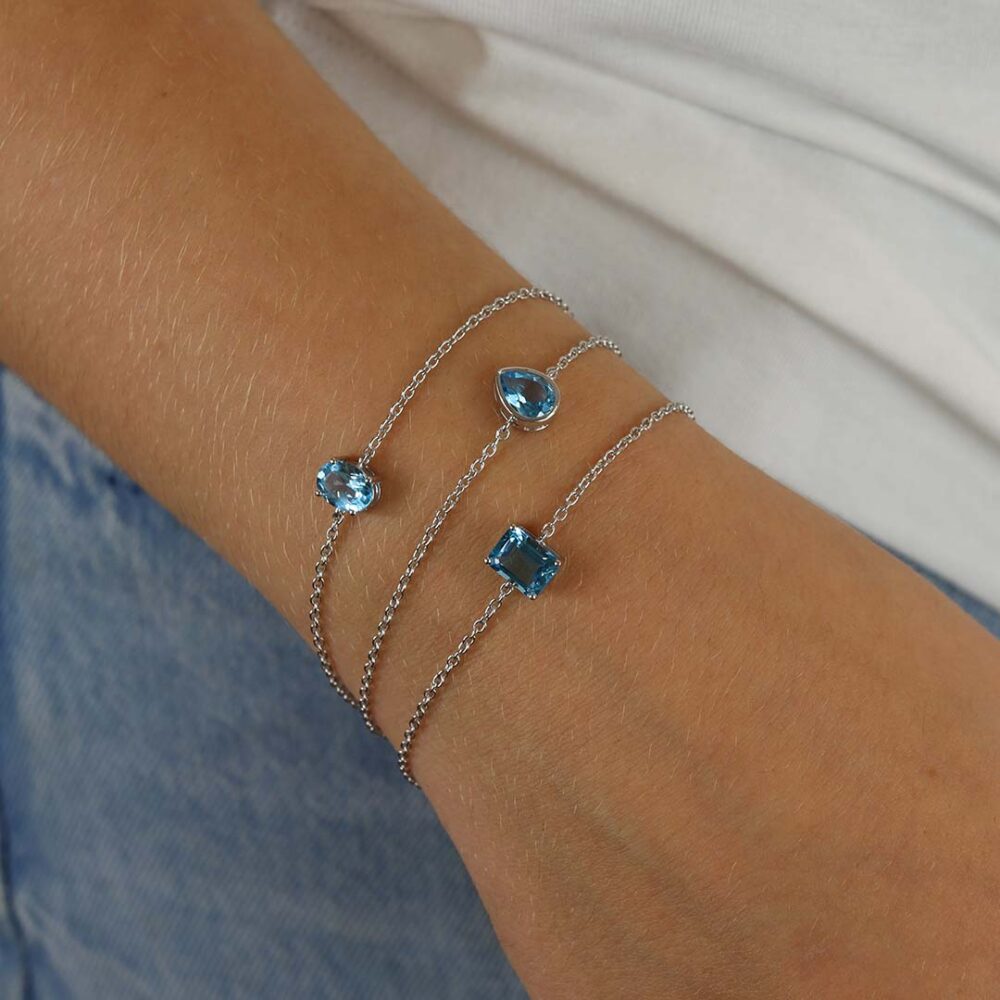 Freja Blue Topaz Birthstone Bracelets Heidi Kjeldsen Jewellery BL4149 BL4158 BL4155 model