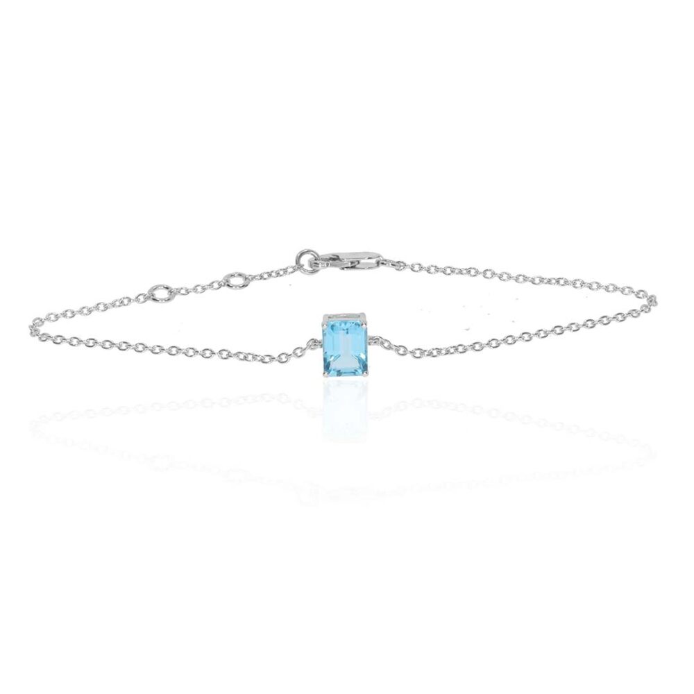 Freja Blue Topaz and Octogen Claw Set Bracelet Heidi Kjeldsen Jewellers BL4155 white1