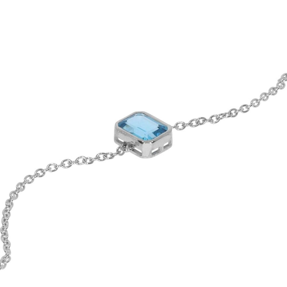 Freja Blue Topaz and Octogen Rubover Bracelet Heidi Kjeldsen Jewellers BL4152 white1