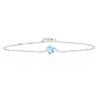 Freja Blue Topaz and Oval Claw Set Bracelet Heidi Kjeldsen Jewellers BL4149 white
