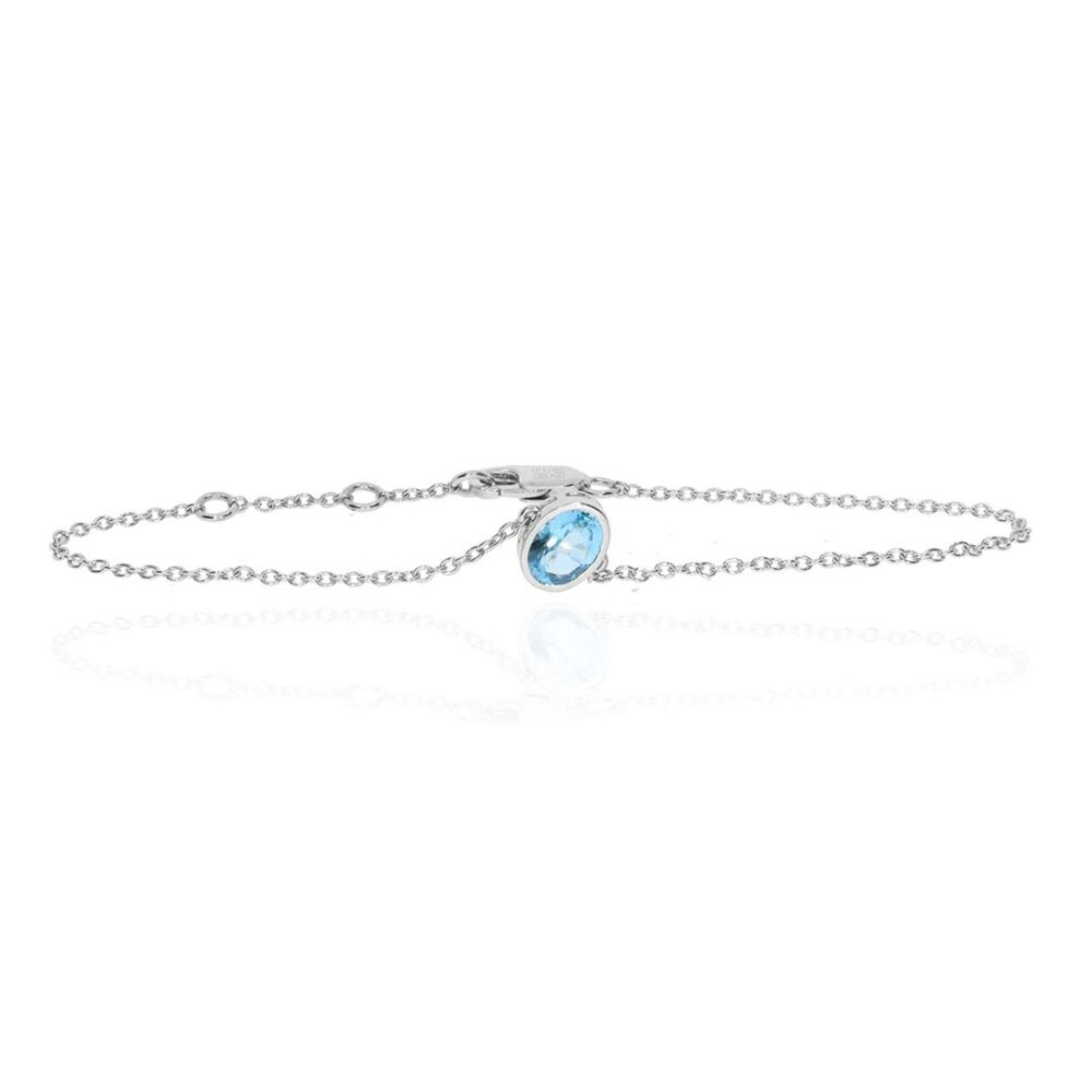 Freja Blue Topaz and Oval Rubover Bracelet Heidi Kjeldsen Jewellers BL4146 white1