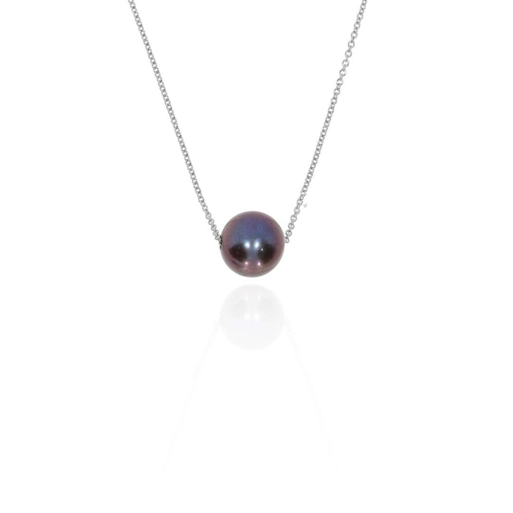 Grete Black Pearl Pendent Heidi Kjeldsen Jewellery white P1687