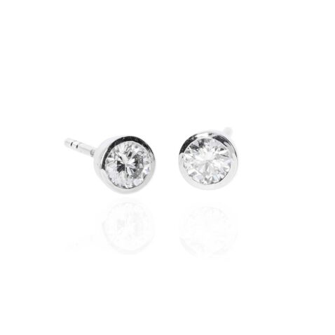 Karina Laboratory Grown Diamond Rubover Earstuds Heidi Kjeldsen Jewellers ER5044 white