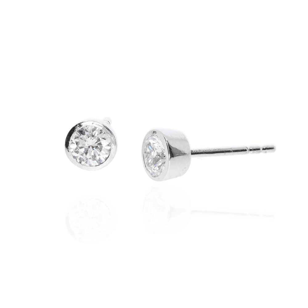 Karina Laboratory Grown Diamond Rubover Earstuds Heidi Kjeldsen Jewellers ER5044 white1