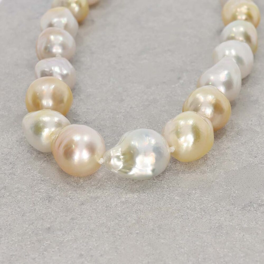 Nanna Golden South Sea Baroque Pearl Necklace Heidi Kjeldsen Jewellers NL1337 still