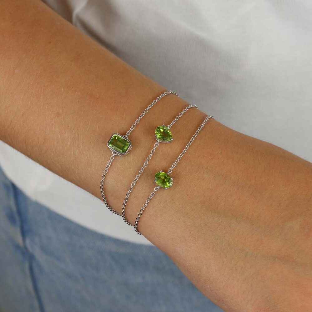 Nanna Peridot Birthstone Bracelets Heidi Kjeldsen Jewellery BL4153 BL4162 BL4150 model