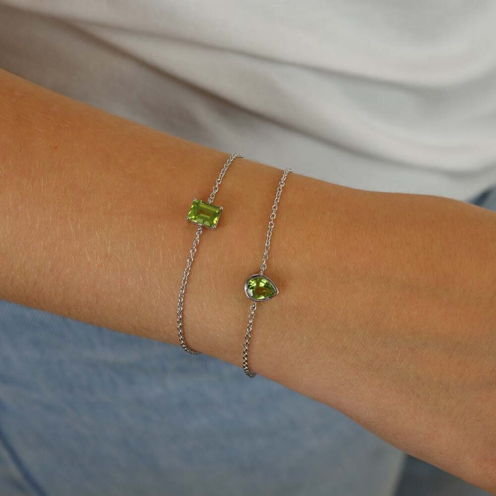 Nanna Peridot Birthstone Bracelets Heidi Kjeldsen Jewellery BL4159 BL4156 model