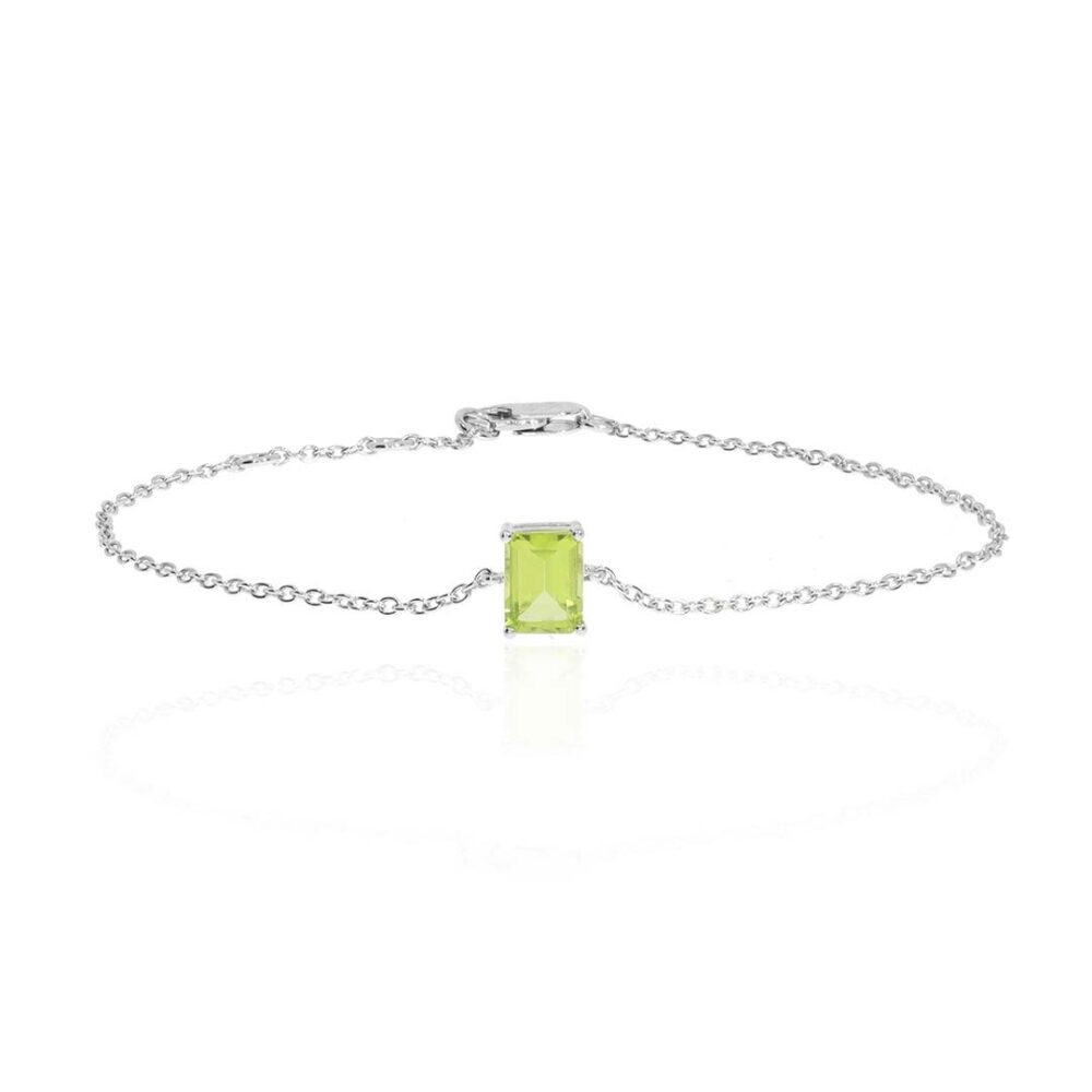 Nanna Peridot Octogen Claw Set Bracelet Heidi Kjeldsen Jewellery BL4156 white1