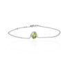 Nanna Peridot Oval Rubover Set Bracelet Heidi Kjeldsen Jewellery BL4147 white1