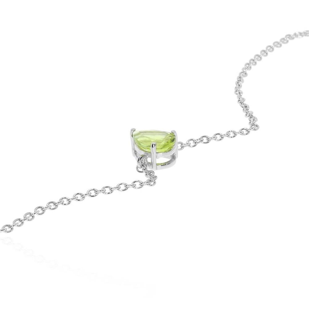 Nanna Peridot Pear Claw Set Bracelet Heidi Kjeldsen Jewellery BL4162 white1