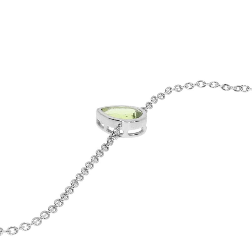 Nanna Peridot Pear Rubover Set Bracelet Heidi Kjeldsen Jewellery BL4159 white1