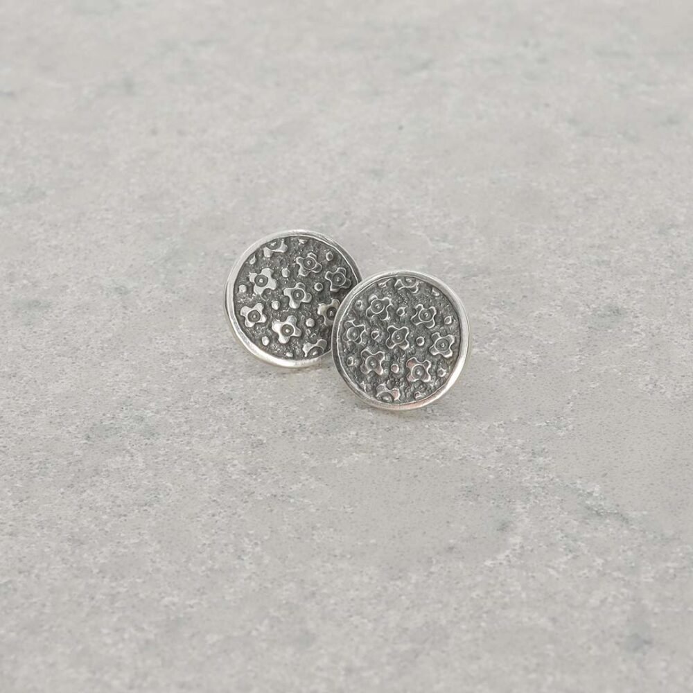 PLER005 Preloved Sterling Flower Earrings Heidi Kjeldsen Ltd still