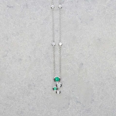 Trine Emerald Diamond Bubble Pendant Heidi Kjeldsen Jewellery P1695 still