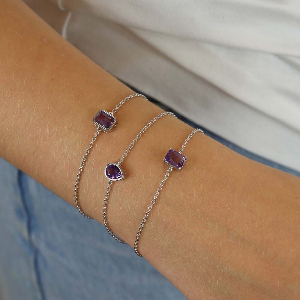 Viola Amethyst Birthstone Bracelets Heidi Kjeldsen Jewellery BL4151 BL4157 BL4154 model