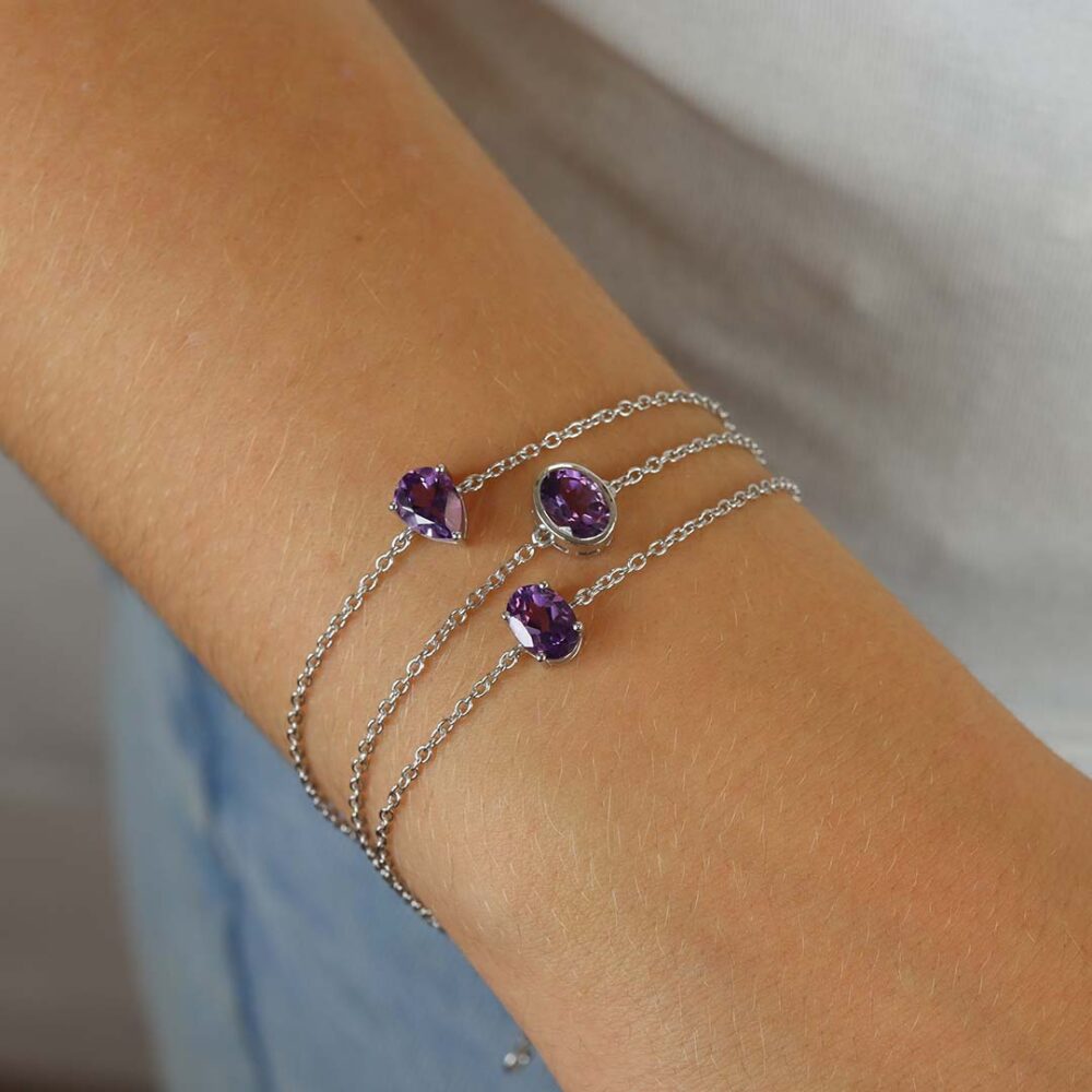 Viola Amethyst Birthstone Bracelets Heidi Kjeldsen Jewellery BL4160 BL4145 BL4148 model