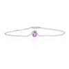 Viola Amethyst Oval Rubover Bracelet Heidi Kjeldsen Jewellery BL4145 white1