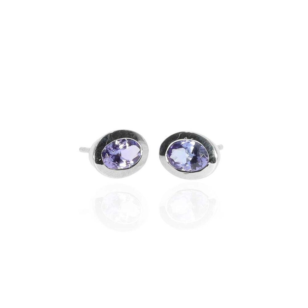 Viola Tanzanite Earrings Heidi Kjeldsen Jewellery ER5060 white