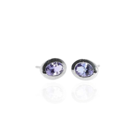 Viola Tanzanite Earrings Heidi Kjeldsen Jewellery ER5060 white