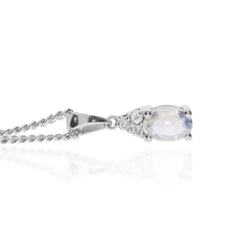 Elsa White Topaz Silver Pendant Heidi Kjeldsen Jewellery P1579 side