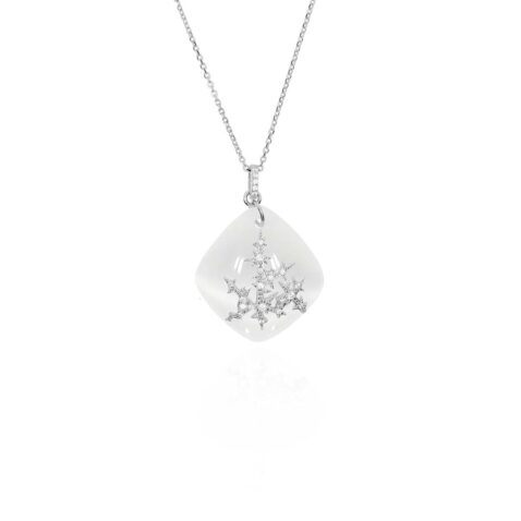 Fei Liu Snowflake Pendant Heidi Kjeldsen Jewellery P1643 white