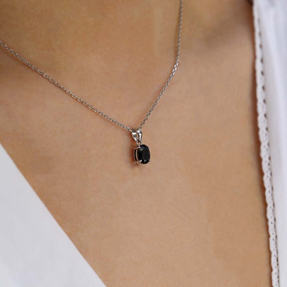 Grete Black Spinel Pendant Heidi Kjeldsen Jewellers P1618