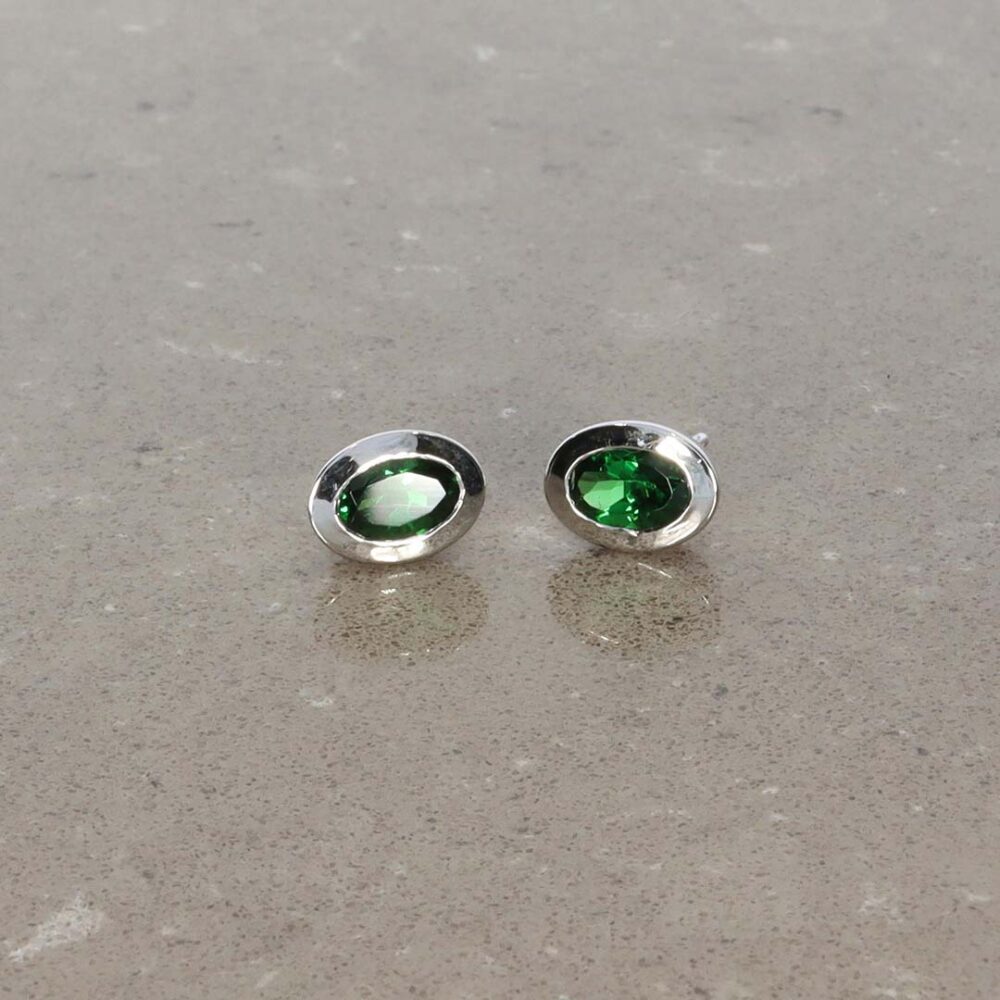 Lisbet Tsavorite White Gold Earrings Heidi Kjeldsen Jewellery ER5040 still