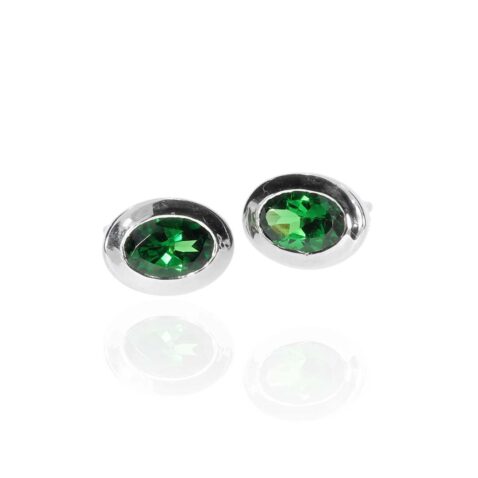 Lisbet Tsavorite White Gold Earrings Heidi Kjeldsen Jewellery ER5040 white