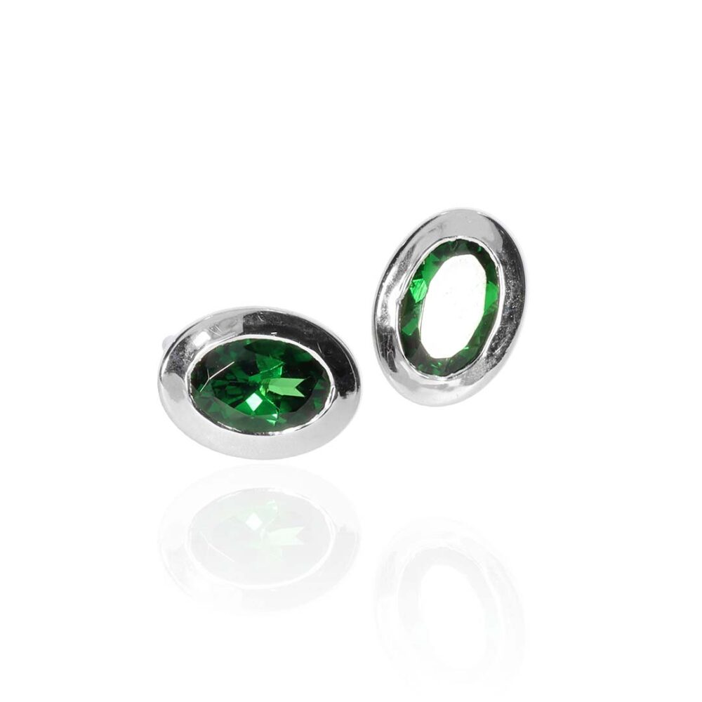 Lisbet Tsavorite White Gold Earrings Heidi Kjeldsen Jewellery ER5040 white1