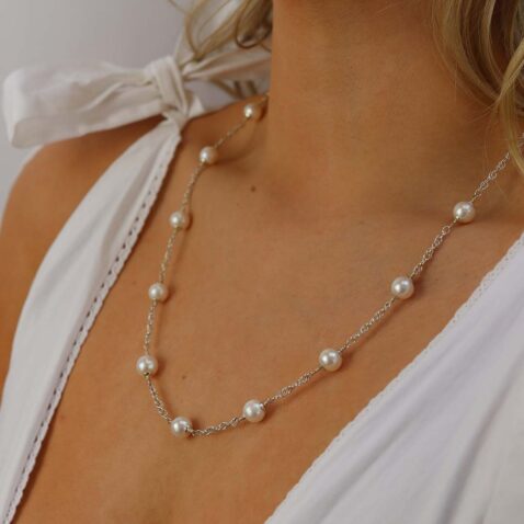 Margit Sterling Silver Pearl Necklace Heidi Kjeldsen Jewellers NL1322